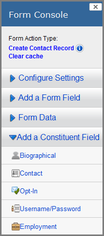 Form Console - Add Constituent Field