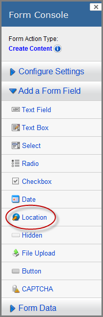 Location Field Button