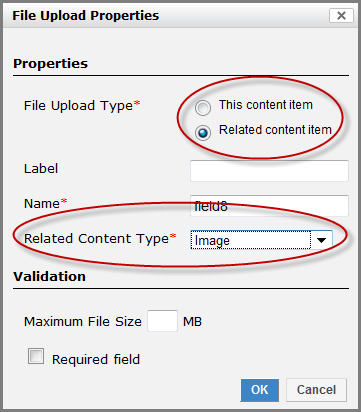 Related Item Field Properties