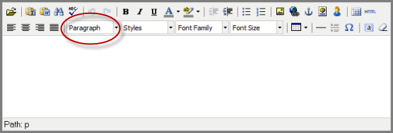 CMS RTF Field Advanced Options
